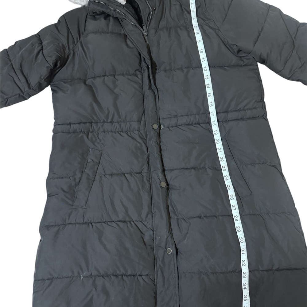 Hollister Charcoal Puffer Jacket with Faux Fur Trim - Picture 9 of 9